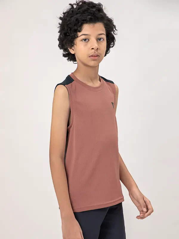 Boys Colorblock Slim Fit Crew Neck T-shirt with TECHNO COOL+ - Image 7