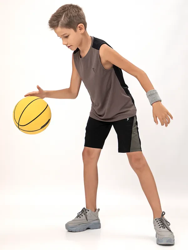 Boys Colorblock Slim Fit Crew Neck T-shirt with TECHNO COOL+ - Image 2