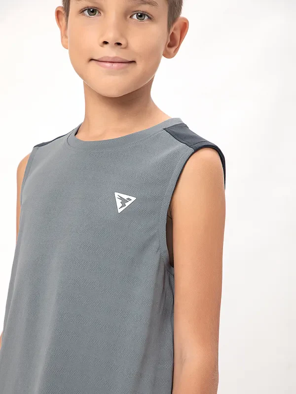 Boys Colorblock Slim Fit Crew Neck T-shirt with TECHNO COOL+ - Image 6