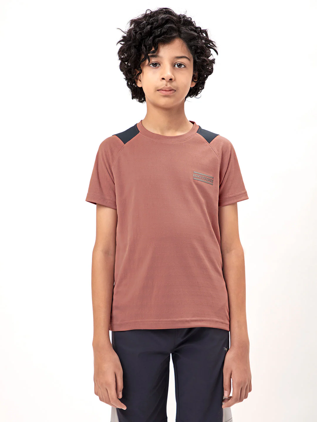 Boys Colorblock Slim Fit Crew Neck T-shirt with TECHNO COOL+ - Image 3