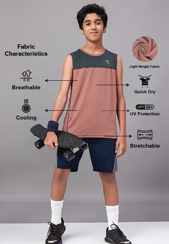 Boys Colorblock Slim Fit Crew Neck T-shirt with TECHNO GUARD - Image 5