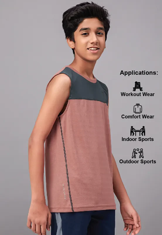 Boys Colorblock Slim Fit Crew Neck T-shirt with TECHNO GUARD - Image 6