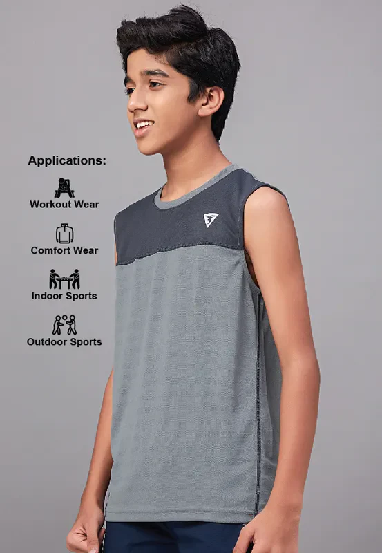 Boys Colorblock Slim Fit Crew Neck T-shirt with TECHNO GUARD - Image 5