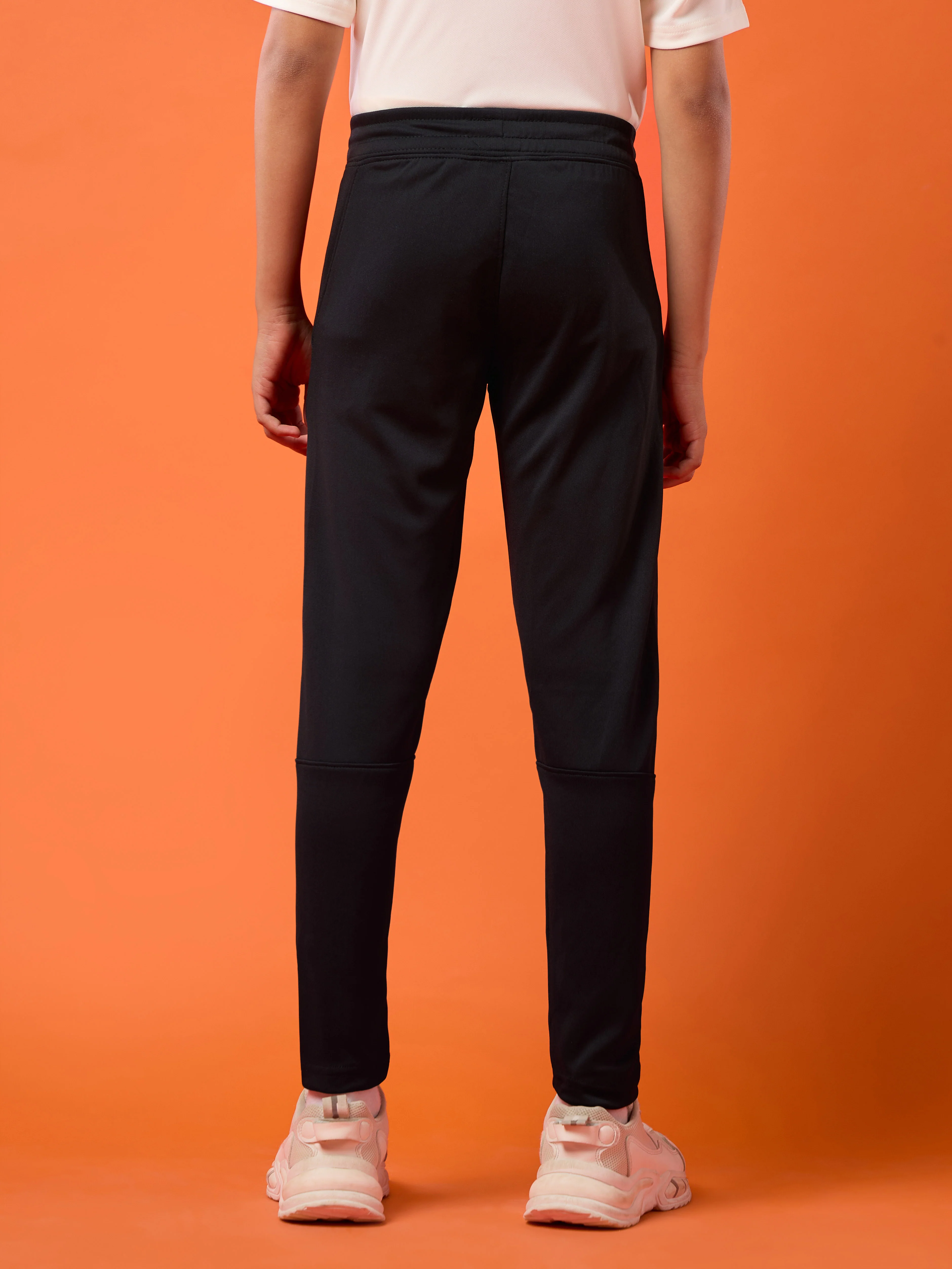 Boys Solid Slim Fit Trackpants with TECHNO GUARD - Image 3