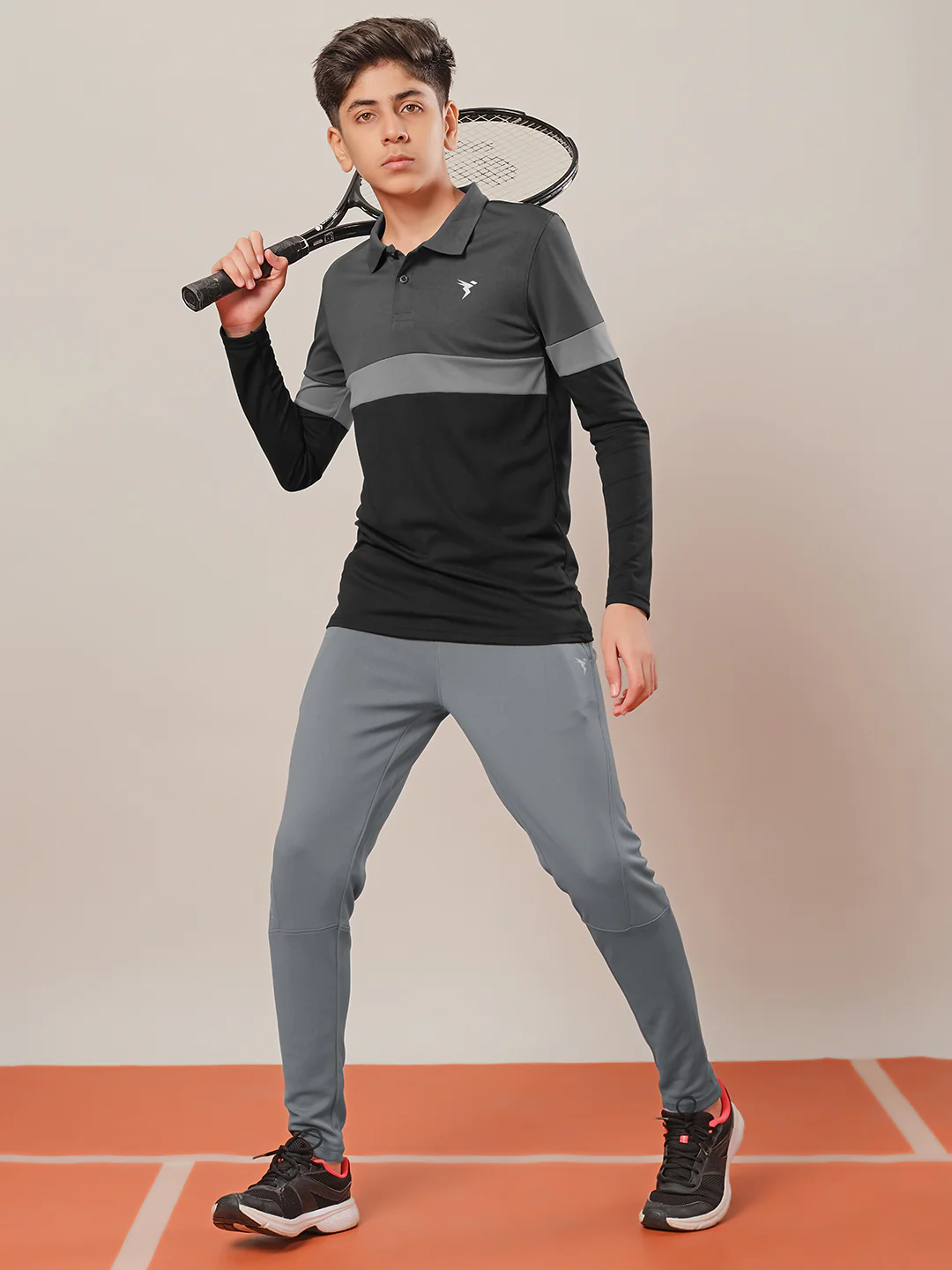 Boys Solid Slim Fit Trackpants with TECHNO GUARD - Image 4