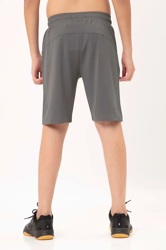Boys Solid Slim Fit Shorts with TECHNO GUARD - Image 4