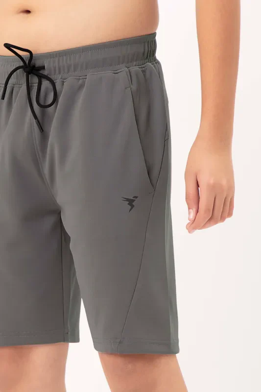 Boys Solid Slim Fit Shorts with TECHNO GUARD - Image 5