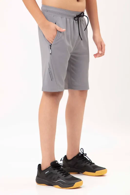 Boys Solid Slim Fit Shorts with TECHNO GUARD - Image 6