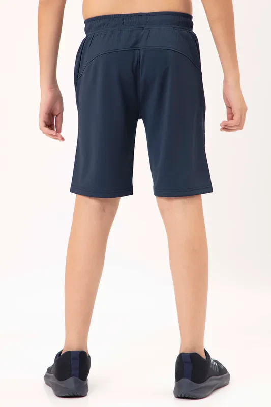 Boys Solid Slim Fit Shorts with TECHNO GUARD - Image 4
