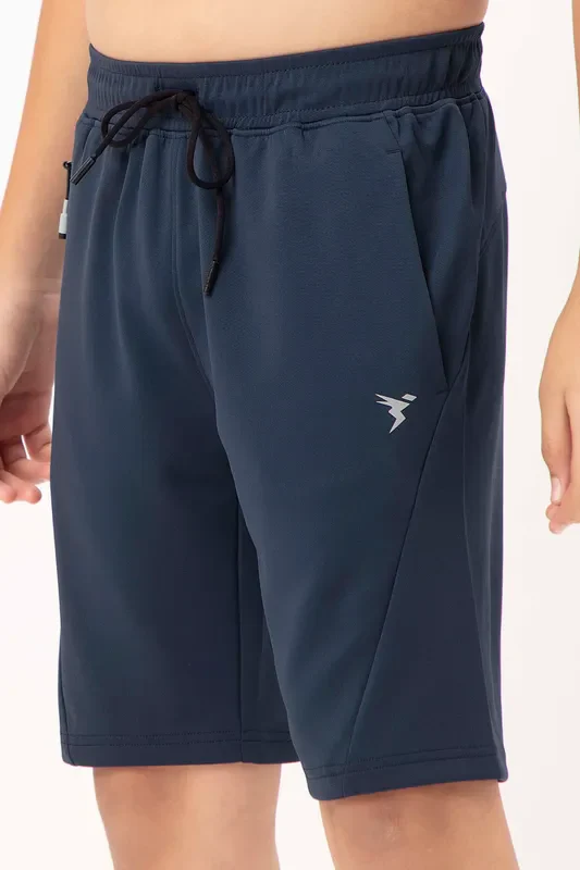 Boys Solid Slim Fit Shorts with TECHNO GUARD - Image 6
