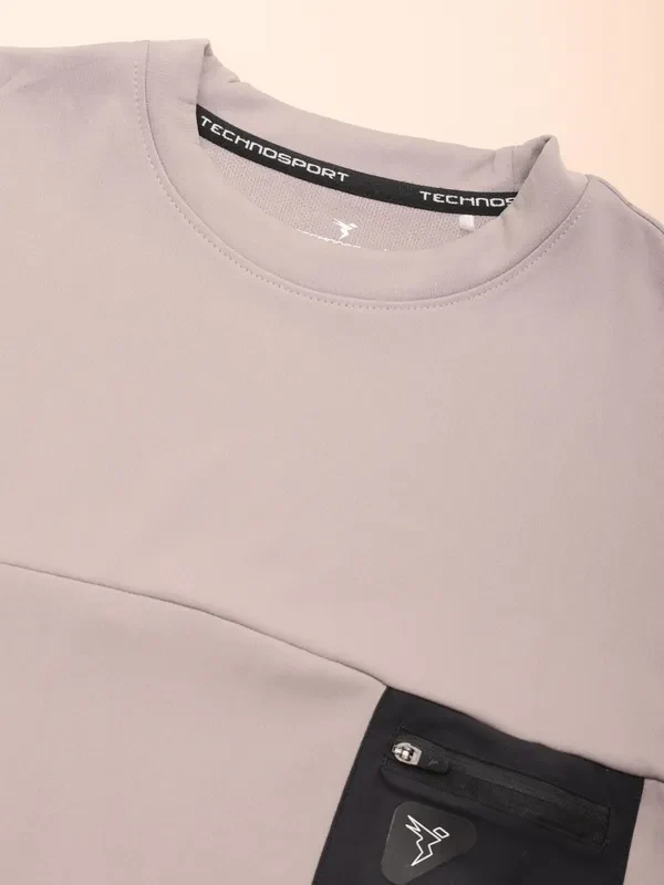 Boys Solid Slim Fit Crew Neck Pullover with TECHNO DRY - Image 6