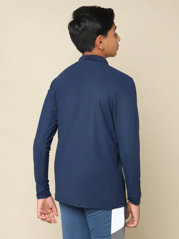 Boys Solid Slim Fit Crew Neck Pullover with TECHNO DRY - Image 3
