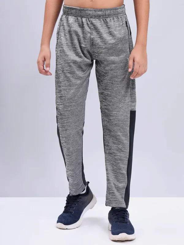 Boys Melange Slim Fit Trackpants with TECHNO GUARD - Image 3