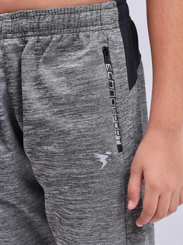 Boys Melange Slim Fit Trackpants with TECHNO GUARD - Image 6