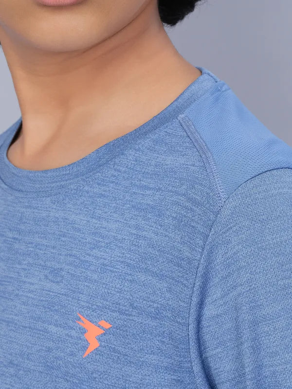 Boys Melange Slim Fit Crew Neck T-shirt with DOUBLE COOL - Image 6