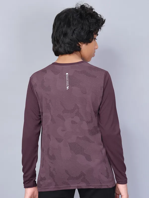 Boys Jacquard Slim Fit Crew Neck T-shirt with VENTMESH - Image 3