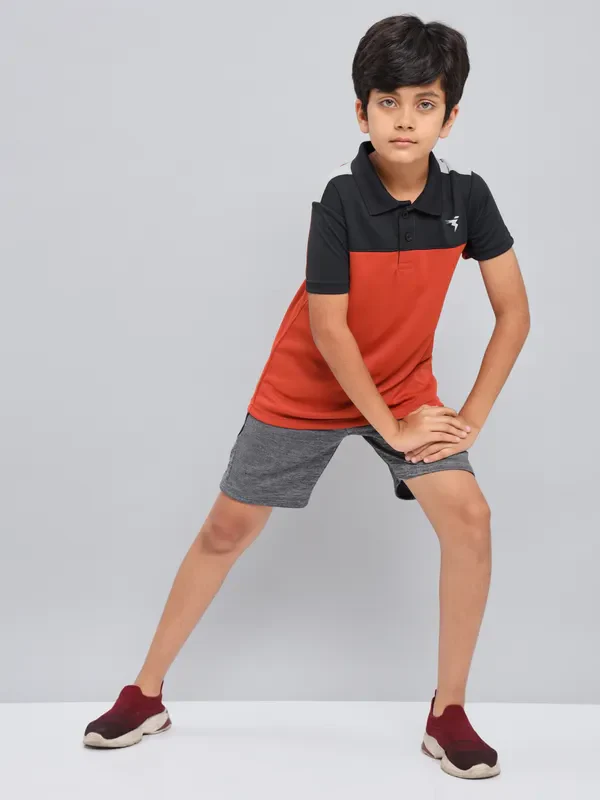 Boys Melange Slim Fit Shorts with TECHNO GUARD - Image 2