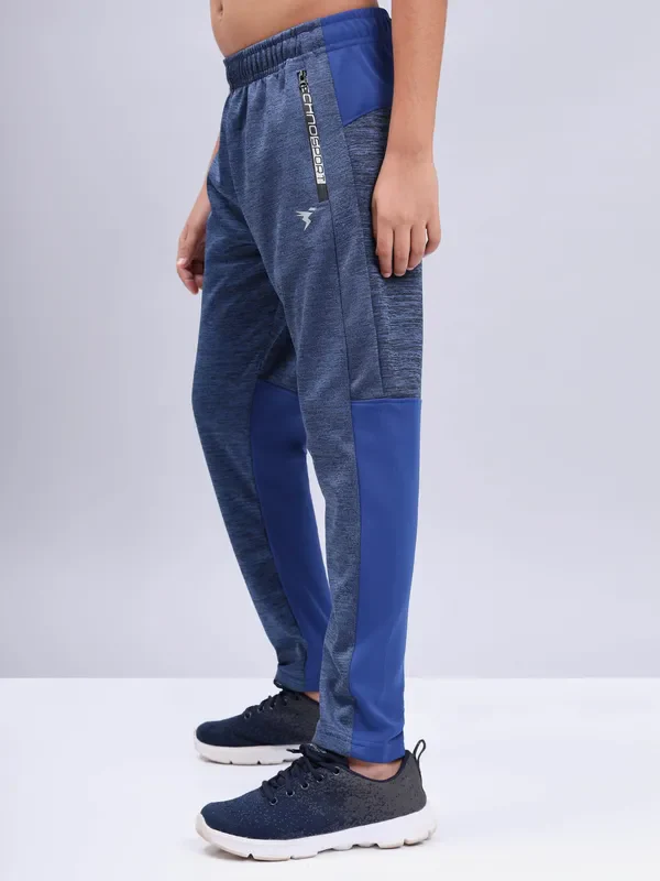 Boys Melange Slim Fit Trackpants with TECHNO GUARD - Image 6
