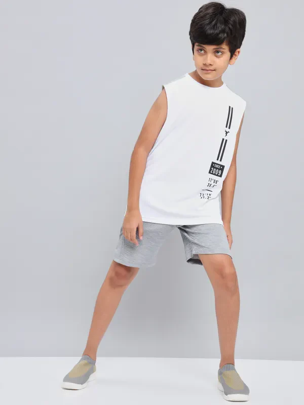 Boys Melange Slim Fit Shorts with TECHNO GUARD - Image 2