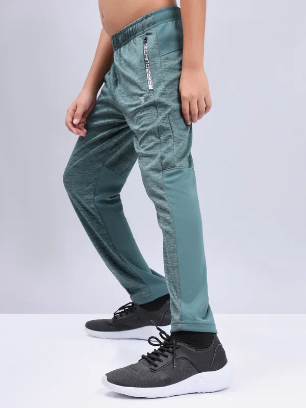Boys Melange Slim Fit Trackpants with TECHNO GUARD - Image 3