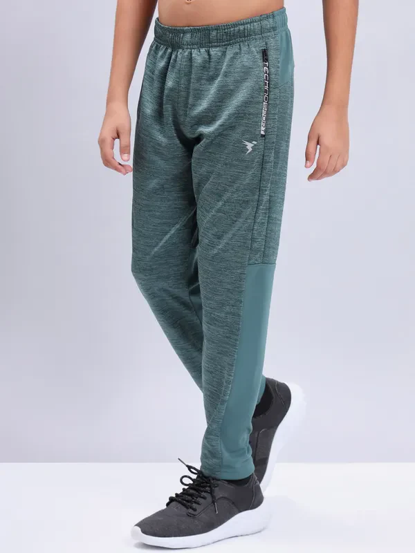 Boys Melange Slim Fit Trackpants with TECHNO GUARD - Image 5