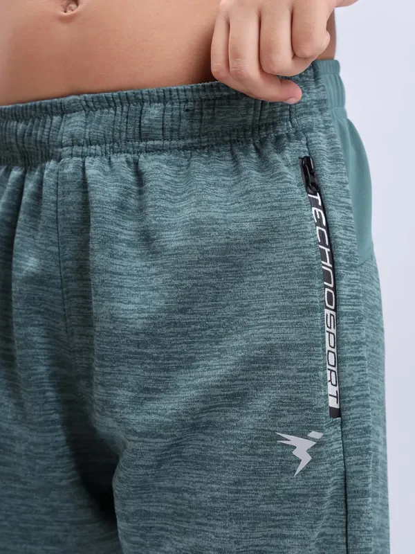 Boys Melange Slim Fit Trackpants with TECHNO GUARD - Image 6