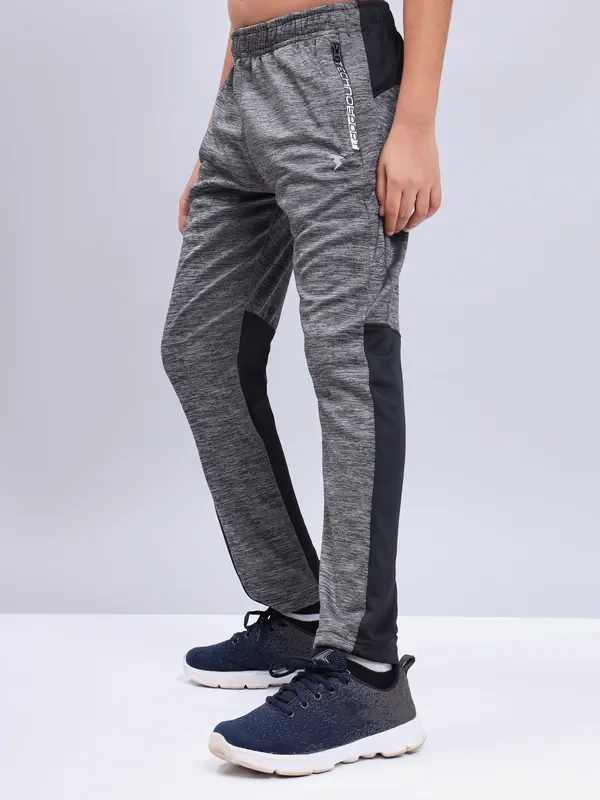 Boys Melange Slim Fit Trackpants with TECHNO GUARD - Image 4