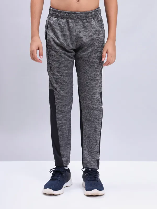 Boys Melange Slim Fit Trackpants with TECHNO GUARD - Image 5