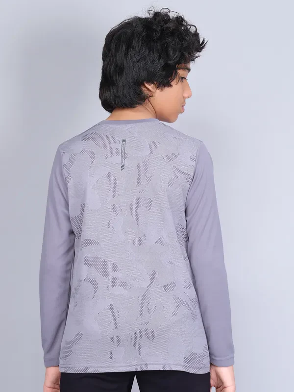 Boys Jacquard Slim Fit Crew Neck T-shirt with VENTMESH - Image 4