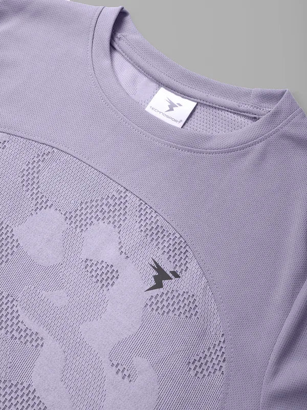 Boys Jacquard Slim Fit Crew Neck T-shirt with VENTMESH - Image 7