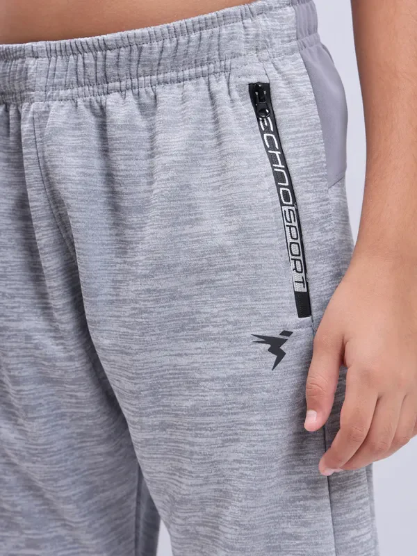 Boys Melange Slim Fit Trackpants with TECHNO GUARD - Image 5