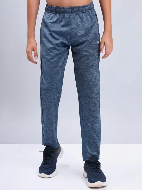 Boys Melange Slim Fit Trackpants with TECHNO GUARD - Image 4