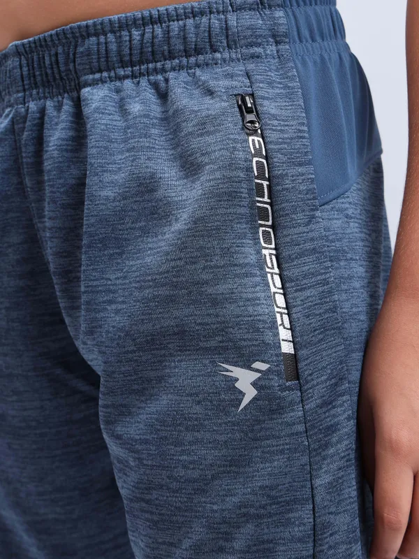 Boys Melange Slim Fit Trackpants with TECHNO GUARD - Image 5