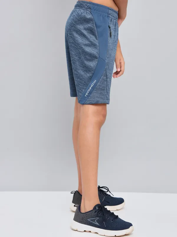 Boys Melange Slim Fit Shorts with TECHNO GUARD - Image 6