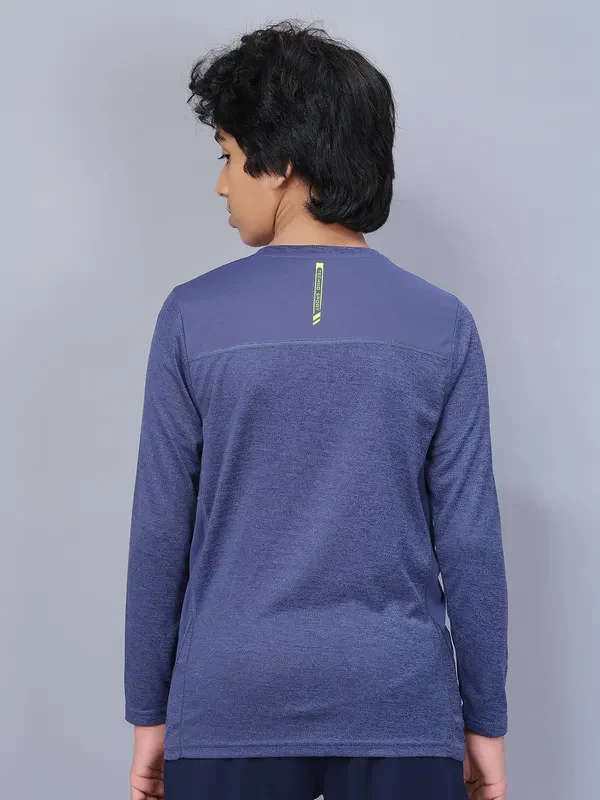Boys Melange Slim Fit Crew Neck T-shirt with DOUBLE COOL - Image 4