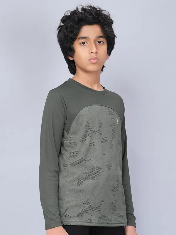 Boys Jacquard Slim Fit Crew Neck T-shirt with VENTMESH - Image 5
