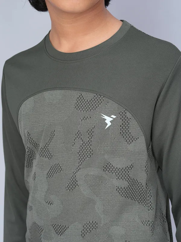 Boys Jacquard Slim Fit Crew Neck T-shirt with VENTMESH - Image 6