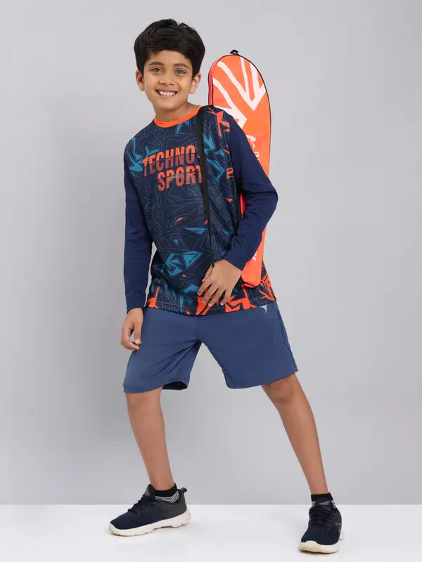 Boys Printed Slim Fit Crew Neck T-shirt with TECHNO COOL+ - Image 2