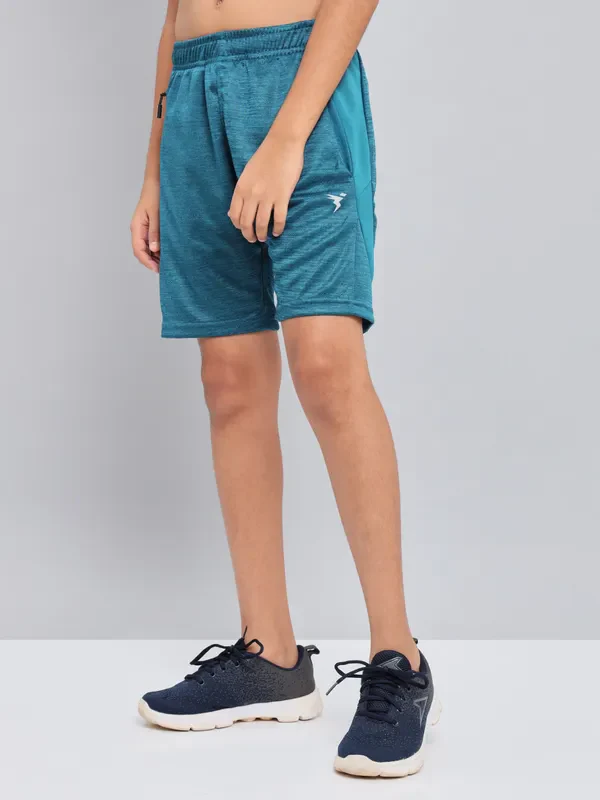 Boys Melange Slim Fit Shorts with TECHNO GUARD - Image 2