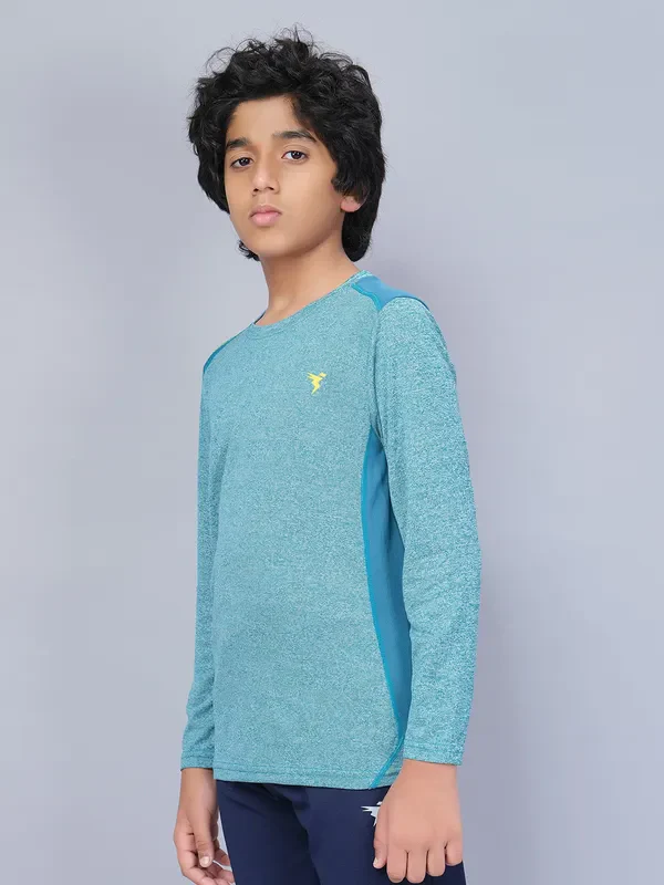 Boys Melange Slim Fit Crew Neck T-shirt with DOUBLE COOL - Image 7