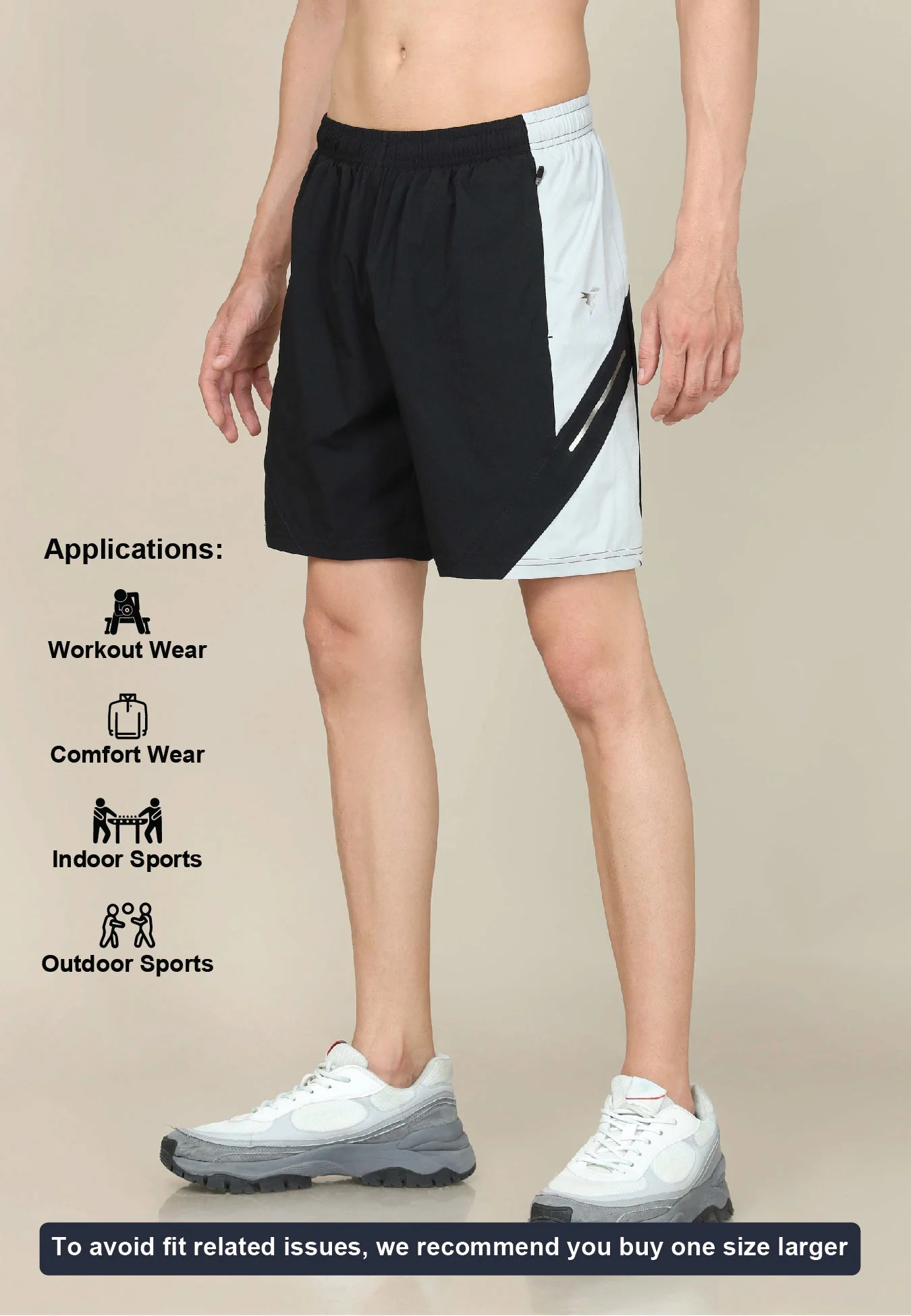 Men Colorblock Slim Fit Shorts with Lytra - Image 5