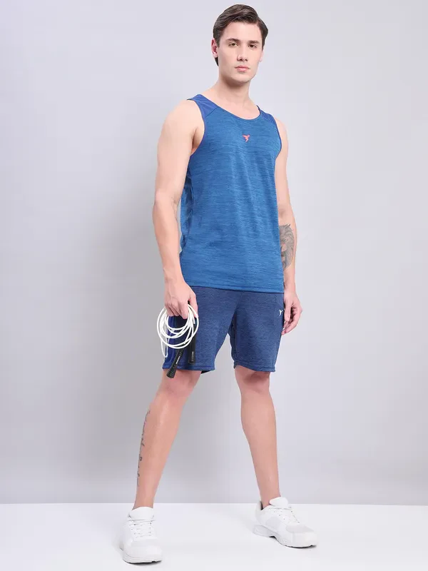 Men Melange Slim Fit Scoop Neck Innerwear Vest with DOUBLE COOL (Pack of 2) - Image 2