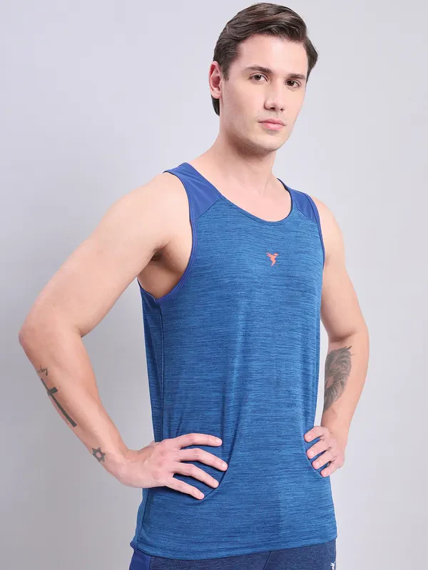 Men Melange Slim Fit Scoop Neck Innerwear Vest with DOUBLE COOL (Pack of 2) - Image 6
