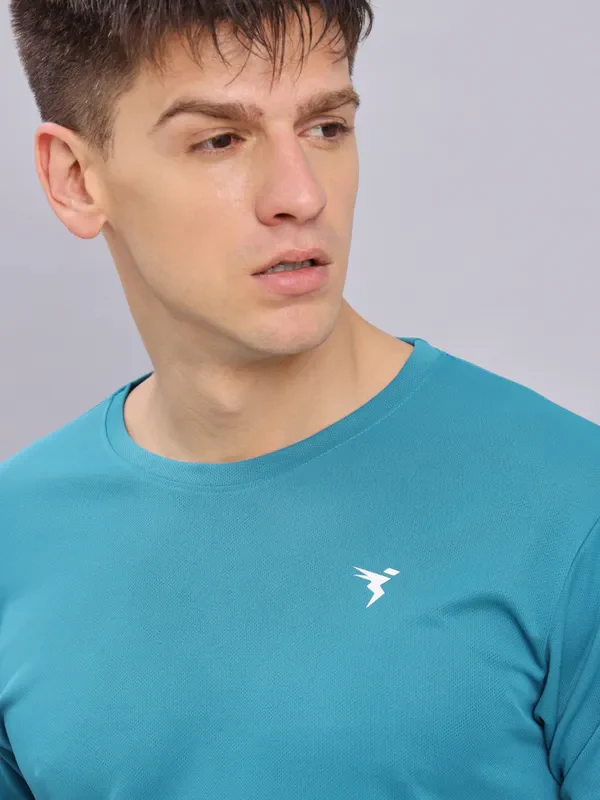 Men Colorblock Slim Fit Crew Neck T-shirt with DOUBLE COOL - Image 3