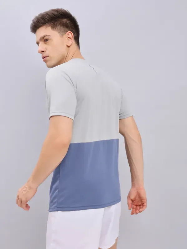 Men Colorblock Slim Fit Crew Neck T-shirt with DOUBLE COOL - Image 3
