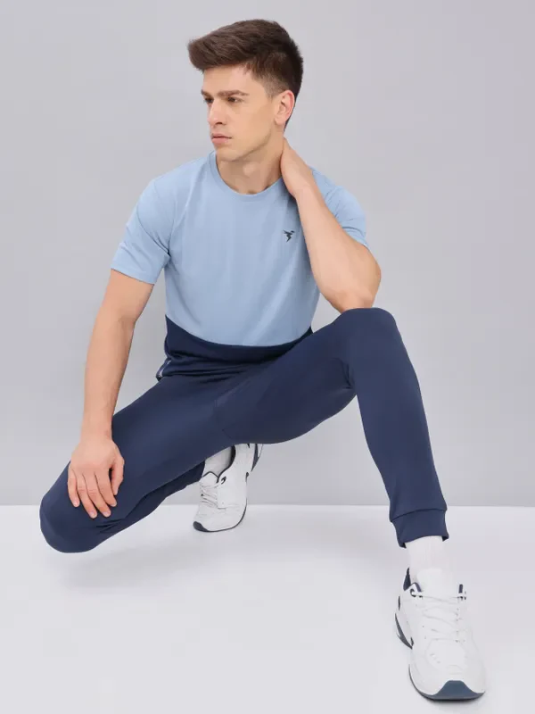 Men Colorblock Slim Fit Crew Neck T-shirt with DOUBLE COOL - Image 2