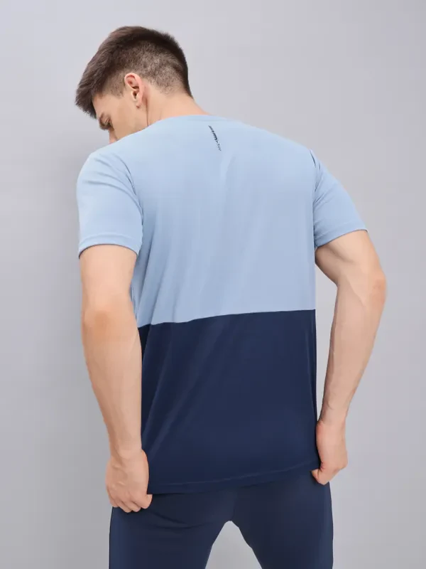 Men Colorblock Slim Fit Crew Neck T-shirt with DOUBLE COOL - Image 6