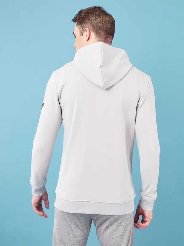 Men Solid Slim Fit Hooded Jacket with TECHNO DRY - Image 3