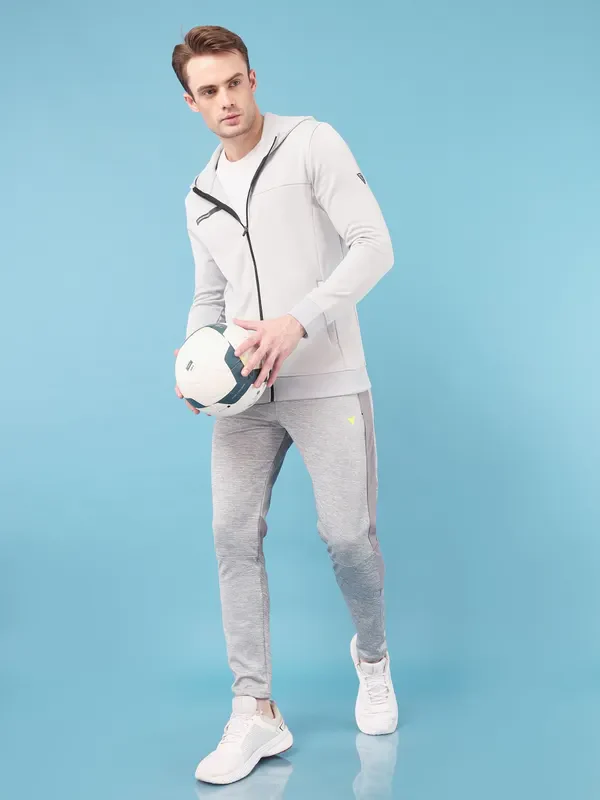 Men Solid Slim Fit Hooded Jacket with TECHNO DRY - Image 5