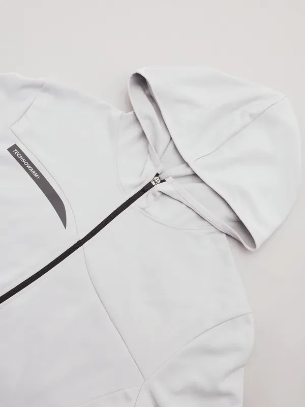 Men Solid Slim Fit Hooded Jacket with TECHNO DRY - Image 8